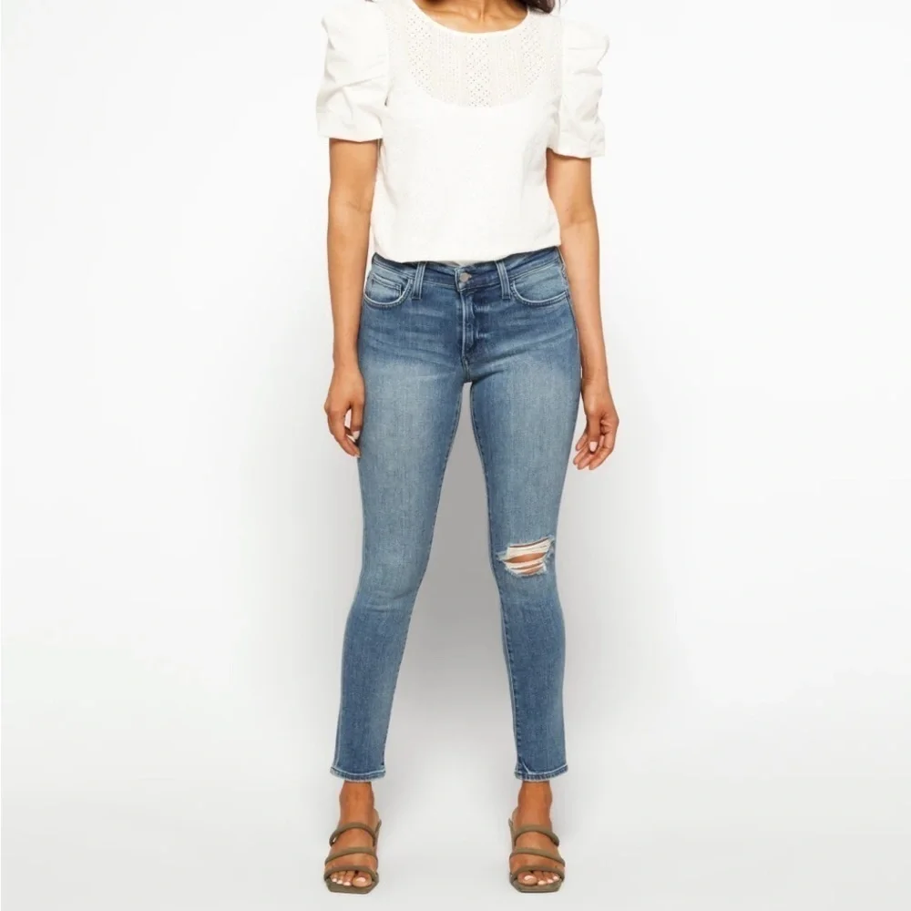 Joe's Midrise Slim Jeans Distressing​​​